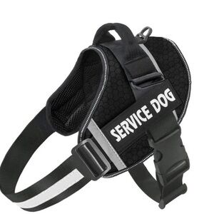 Service Dog Black Harness Vest for Working Dogs size M